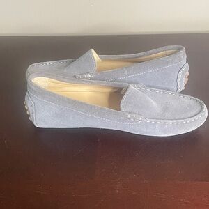 M. Gemi Women's Suede Moccasins - Light Gray